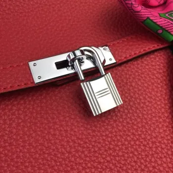 Hermes Red Clemence Jypsiere 28cm Taška