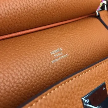 Hermès Oranžová Clemence Jypsiere 28cm Taška