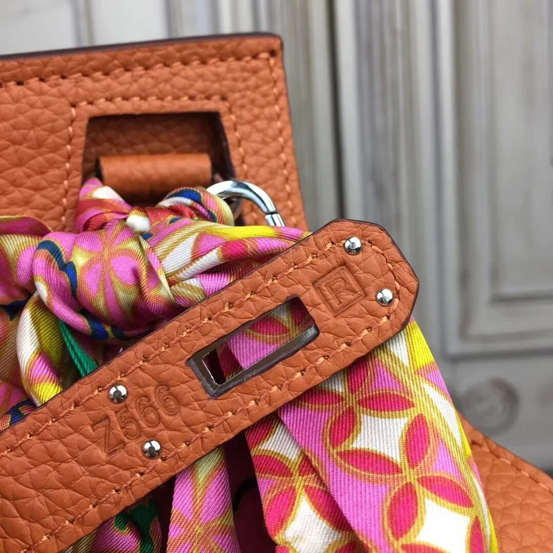Hermès Oranžová Clemence Jypsiere 28cm Taška