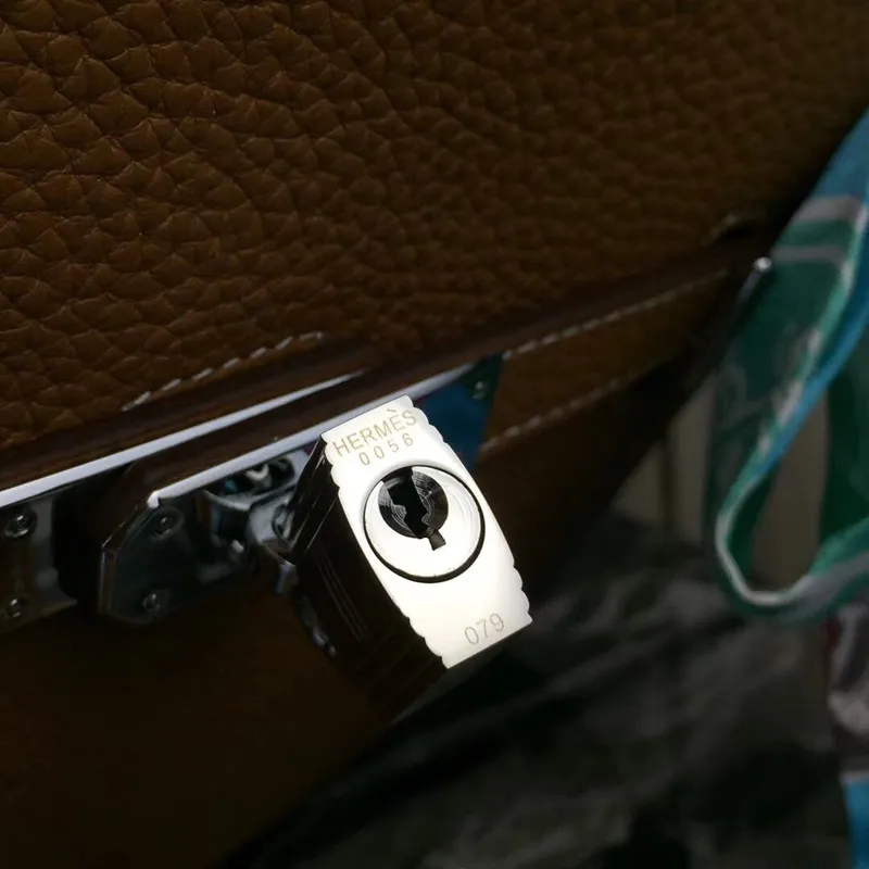 Hermes Brown Clemence Jypsiere 28cm Taška