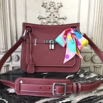 Hermès Bordeaux Clemence Jypsiere 28cm Taška