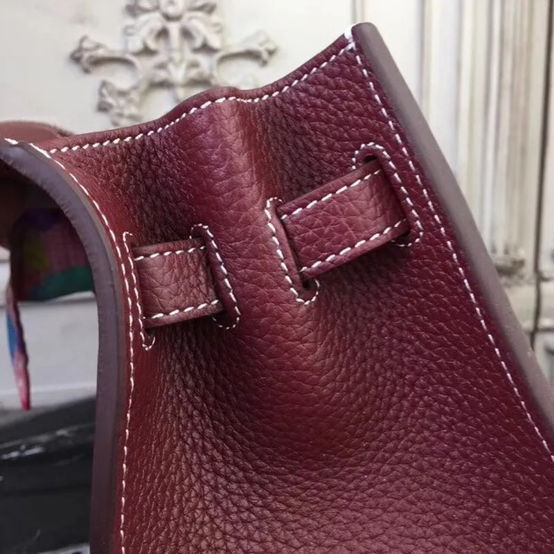 Hermès Bordeaux Clemence Jypsiere 28cm Taška