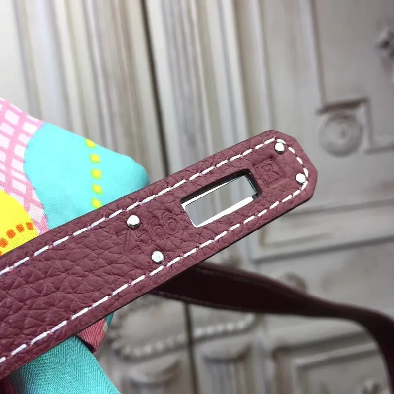 Hermès Bordeaux Clemence Jypsiere 28cm Taška