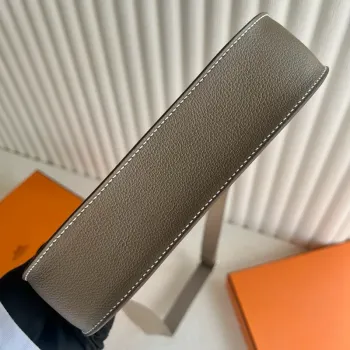 Hermes Jypsiere Mini Ručně vyráběná taška v taupe Evercolor telecí kůži