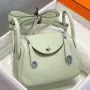 Hermes Lindy Mini Taška v barvě Vert Fizz z kůže Clemence s PHW