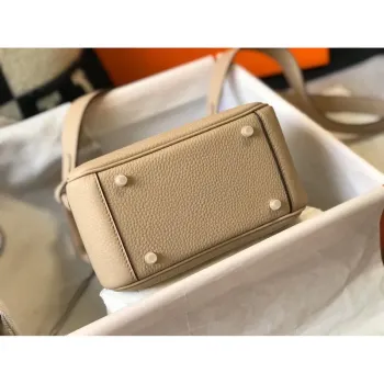 Hermes Mini Lindy Taška v Trench Clemence Kůži