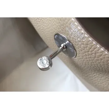 Hermes Lindy 26cm Taška v Gris Tourterelle Clemence s PHW