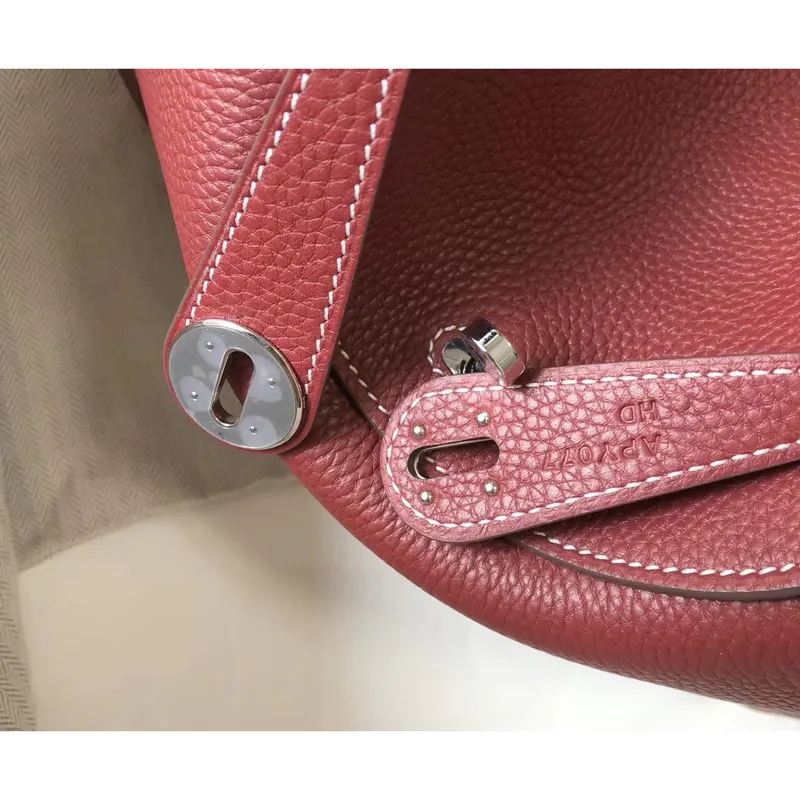 Hermes Lindy 26cm Taška v Bordeaux Clemence s PHW