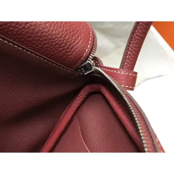 Hermes Lindy 26cm Taška v Bordeaux Clemence s PHW