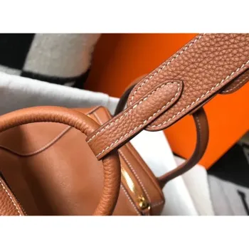 Hermes Lindy 26cm Taška ve zlatém Clemence s GHW