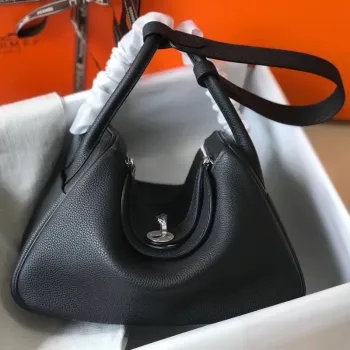 Hermes Lindy 26cm Taška v černém klementu s PHW