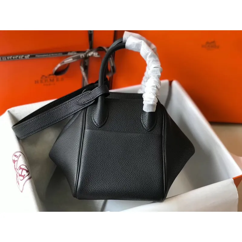 Hermes Lindy 26cm Taška v černém klementu s PHW