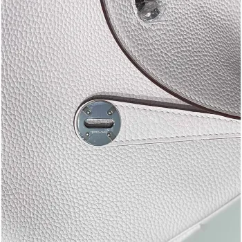 Hermes Lindy 30cm Taška v jemně růžové kůži Clemence s PHW