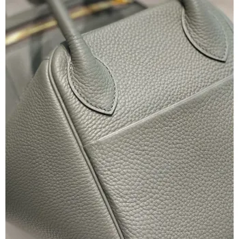 Hermes Lindy 30cm Taška v Gris Meyer Clemence Kůži GHW
