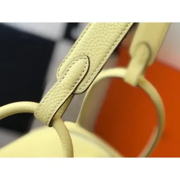 Hermes Lindy 30cm Taška v kůži Jaune Poussin Clemence