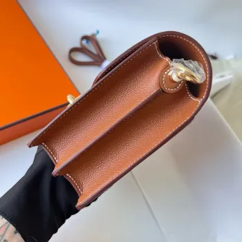 Hermes Roulis Mini 18 Taška v zlaté Evercolor telecí kůži