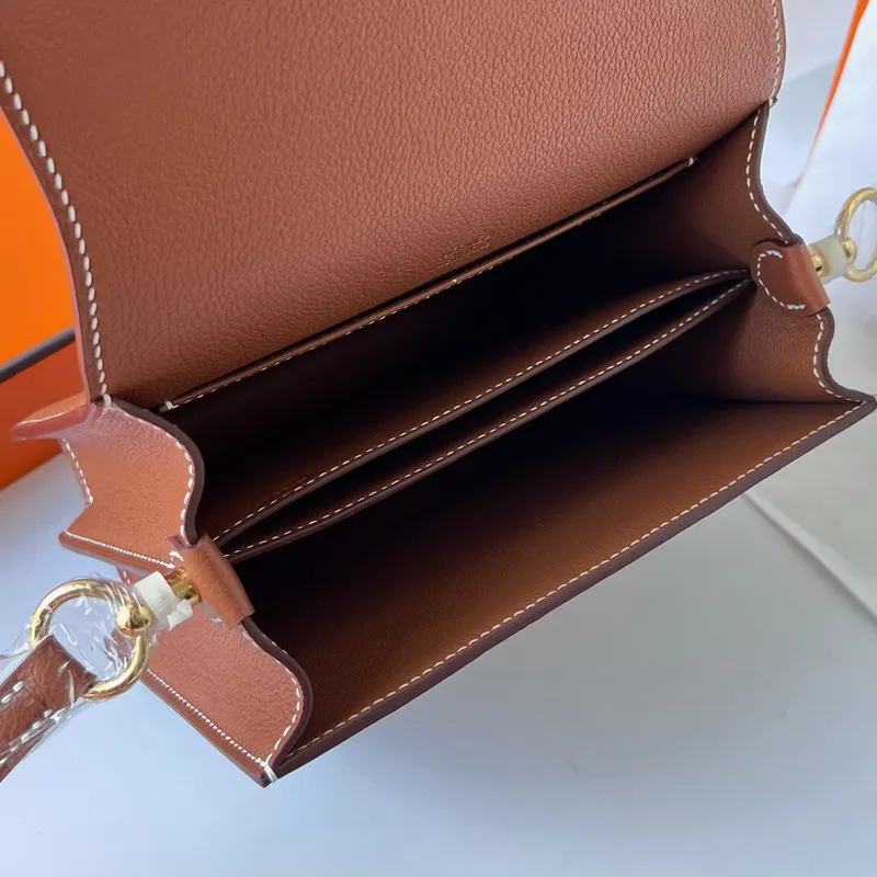 Hermes Roulis Mini 18 Taška v zlaté Evercolor telecí kůži