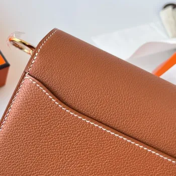 Hermes Roulis Mini 18 Taška v zlaté Evercolor telecí kůži
