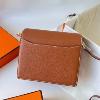 Hermes Roulis Mini 18 Taška v zlaté Evercolor telecí kůži