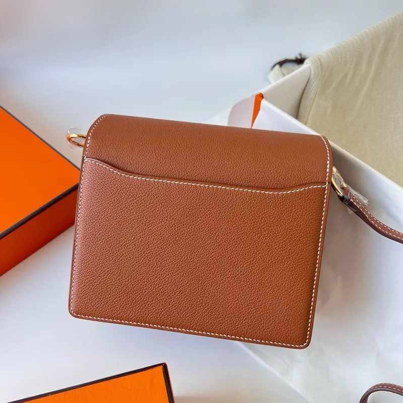 Hermes Roulis Mini 18 Taška v zlaté Evercolor telecí kůži