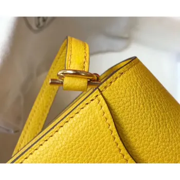 Hermes Mini Sac Roulis 18cm Taška v žluté Evercolor telecí kůži
