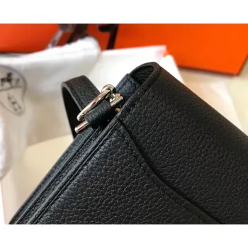 Hermes Mini Sac Roulis 18cm Taška v černé Evercolor telecí kůži