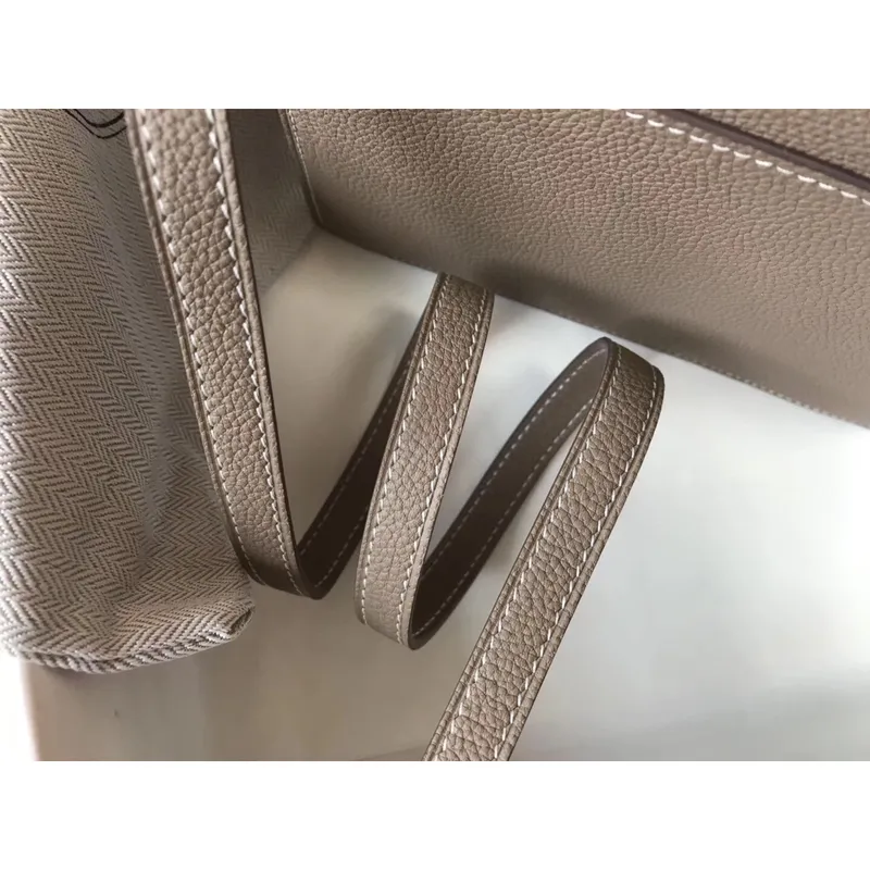 Hermes Mini Sac Roulis 18cm Taška v šedé Evercolor telecí kůži