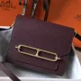 Hermes Mini Sac Roulis 18cm Taška v burgundské Evercolor telecí kůži