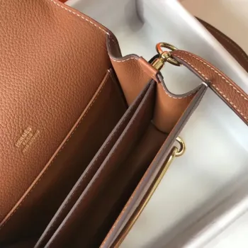 Hermes Mini Sac Roulis 18cm Taška v hnědé kůži Evercolor
