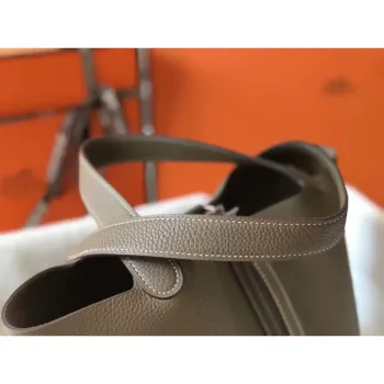 Hermes Picotin Lock 18 Taška v taupe kůži Clemence