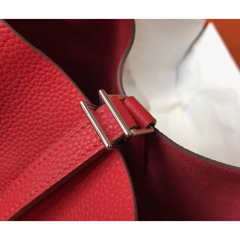 Hermes Picotin Lock 18 Taška v červené kůži Clemence