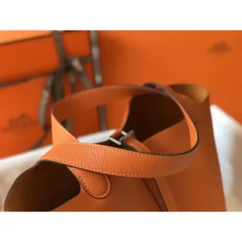 Hermes Picotin Lock 18 Taška v oranžové kůži Clemence
