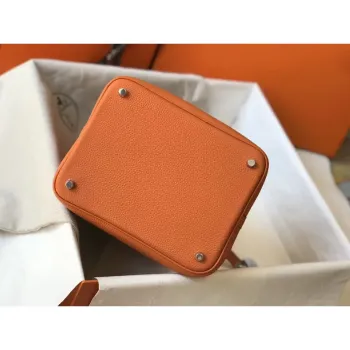 Hermes Picotin Lock 18 Taška v oranžové kůži Clemence
