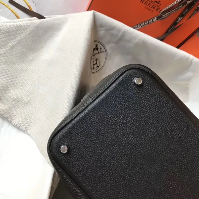 Hermes Picotin Lock 18 Taška v černé kůži Clemence