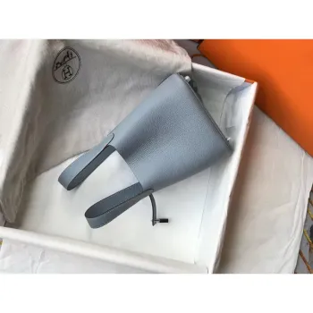 Hermes Picotin Lock 18 Taška v modré linii z kůže Clemence