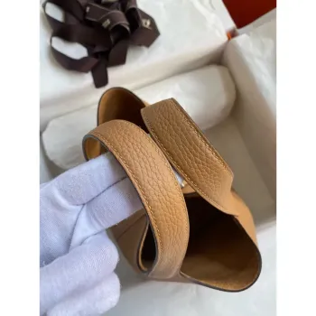 Hermes Picotin Lock 18 Ručně vyráběná taška z kůže Clemence v barvě sušenky