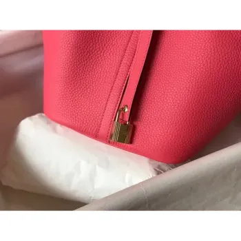 Hermes Picotin Lock 22 Taška v růžové rtěnce z kůže Clemence