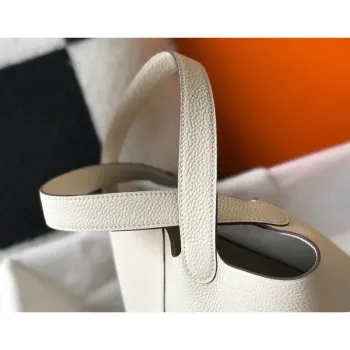 Hermes Picotin Lock 22 Taška v kůži Beton Clemence