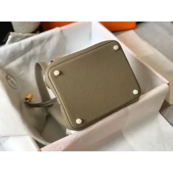 Hermes Picotin Lock 22 Taška v kůži Tourterelle Clemence