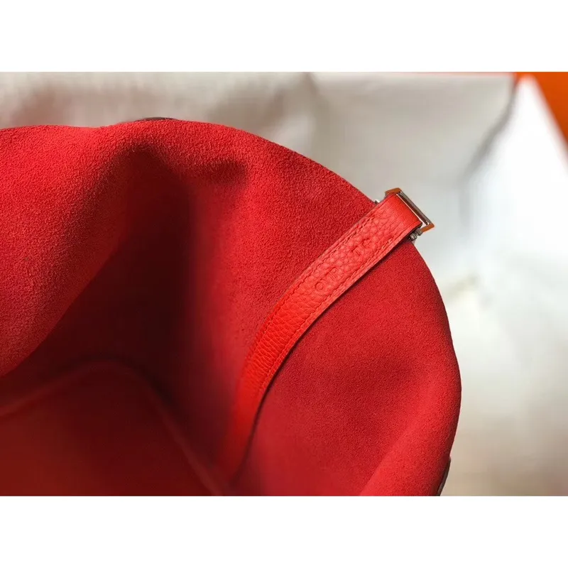 Hermes Picotin Lock 22 Taška v červené kůži Clemence