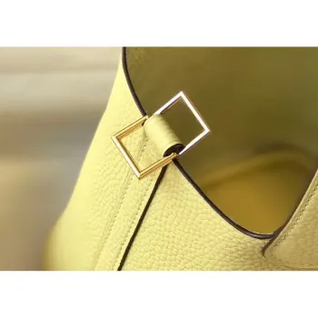 Hermes Picotin Lock 22 Taška v kůži Jaune Poussin Clemence