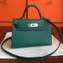 Hermes Malachite Epsom Kelly Mini II Ručně vyráběná taška