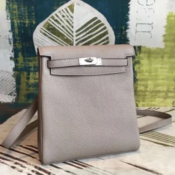 Hermes Gris Asphalt Clemence Kelly Ado PM Batoh