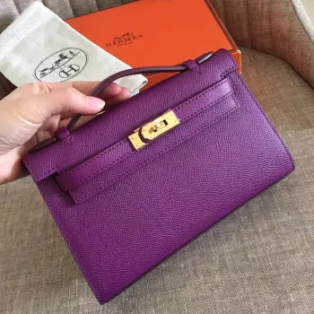 Hermes Anemone Kelly Pochette Epsom Ručně vyráběná taška