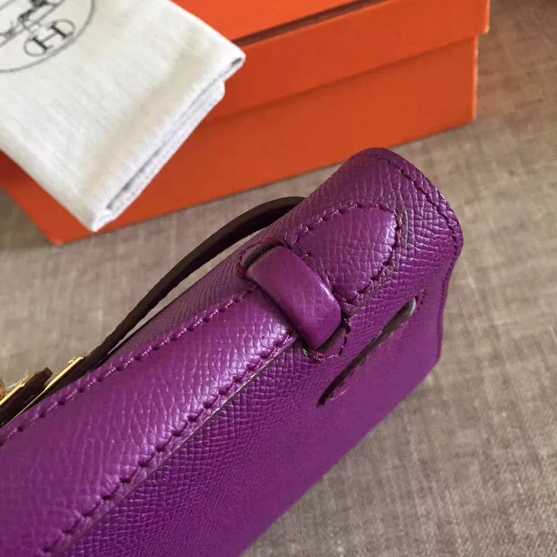 Hermes Anemone Kelly Pochette Epsom Ručně vyráběná taška