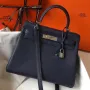 Hermès Námořnická modrá Clemence Kelly 32cm Retourne taška