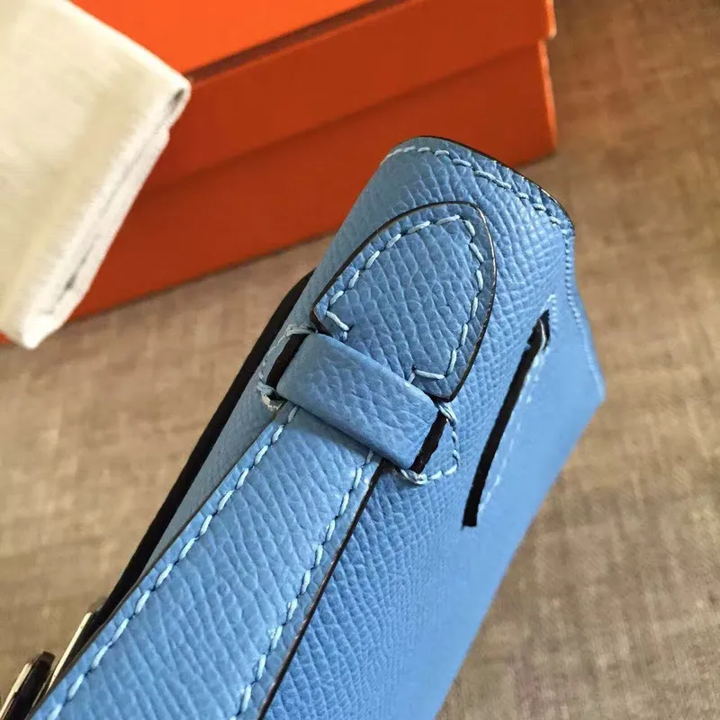 Hermes Blue Paradise Kelly Pochette Epsom Ručně vyráběná taška
