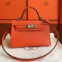 Hermes Orange Epsom Kelly Mini II Ručně vyráběná taška