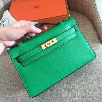 Hermes Bambou Kelly Pochette Epsom Ručně vyrobená taška