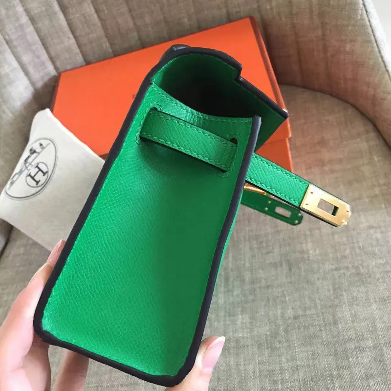Hermes Bambou Kelly Pochette Epsom Ručně vyrobená taška